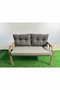 Hanah Home Nergiz 2+1+1 Dogtooth Negro, Blanco y Dorado